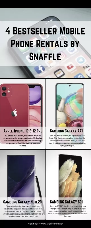 4 Bestseller Mobile Phone Rentals by Snaffle