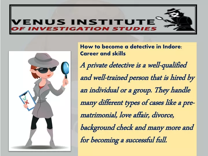 how to become a detective in indore career