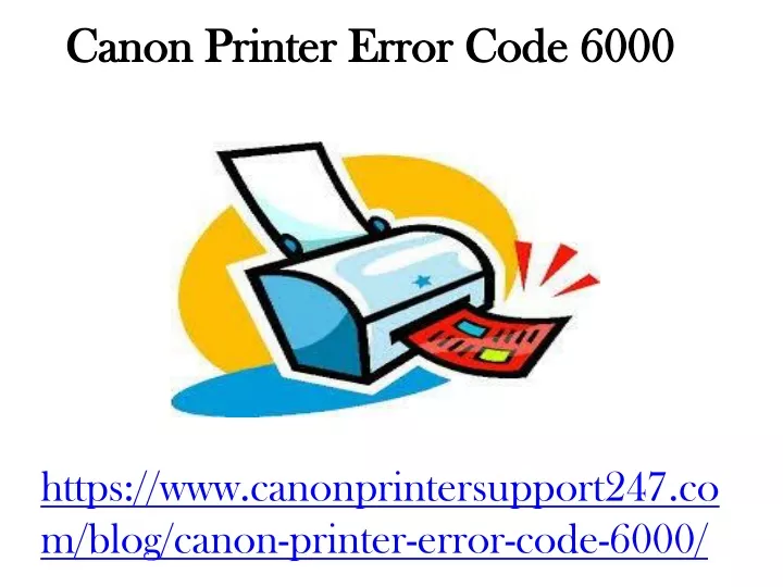 canon printer error code 6000