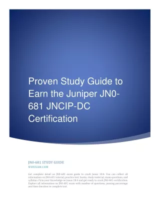 proven study guide to earn the juniper