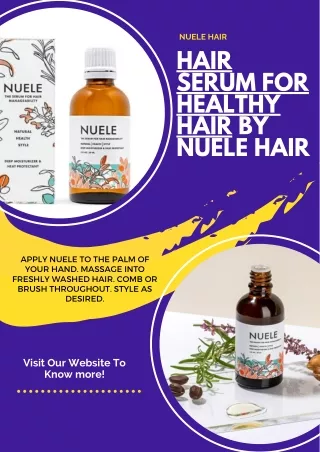 Hair Serum for Healthy Hair By Nuele Hair