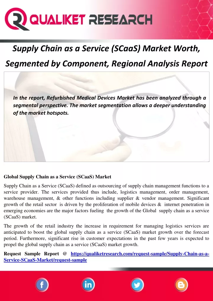 supply chain as a service scaas market worth