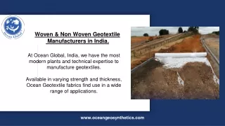 Woven & Non Woven Geotextile  Manufacturers in India.