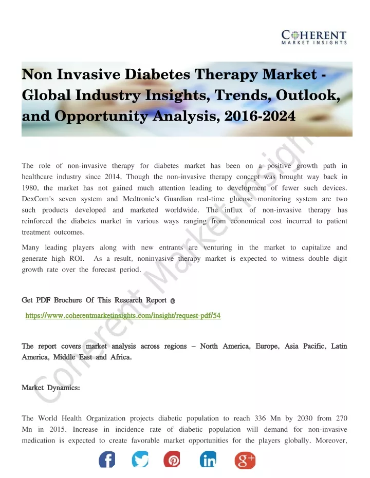 non invasive diabetes therapy market global