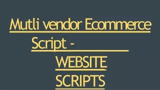 mutli vendor ecommerce