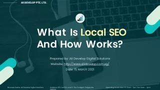 What Is Local SEO & How It Works