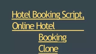 hotel booking script