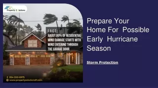 Prepare Your Home For Possible Early Hurricane Season
