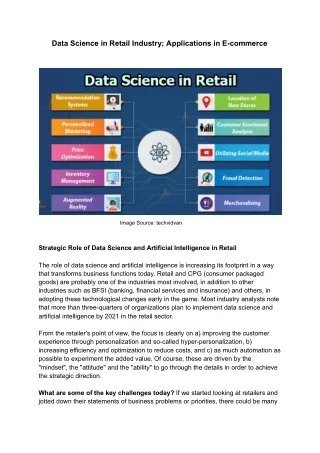 data science in retail industry applications