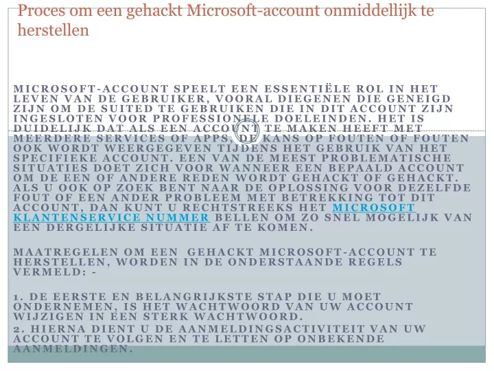 proces om een gehackt microsoft account onmiddellijk te herstellen