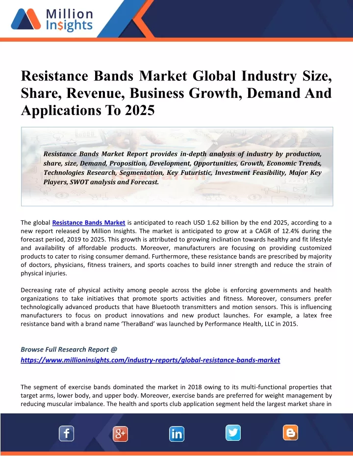 resistance bands market global industry size