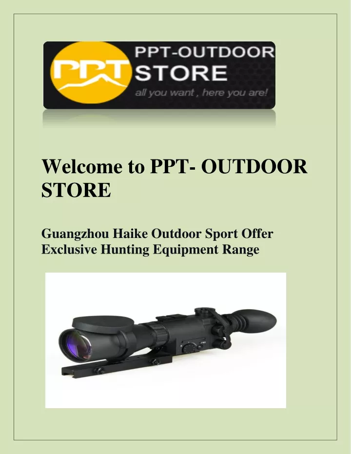 welcome to ppt outdoor store guangzhou haike
