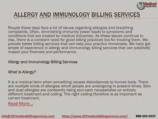 allergy and immunology billing services