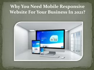why you need mobile responsive website for your
