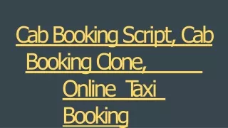 cab booking script cab