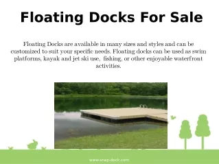 floating docks for sale