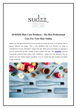 SUDZZfx Hair Care Products - The Best Professional Care For Your Hair Online
