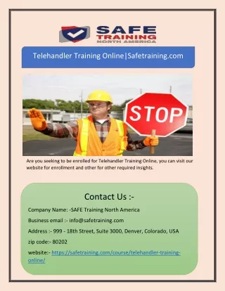 telehandler training online safetraining com