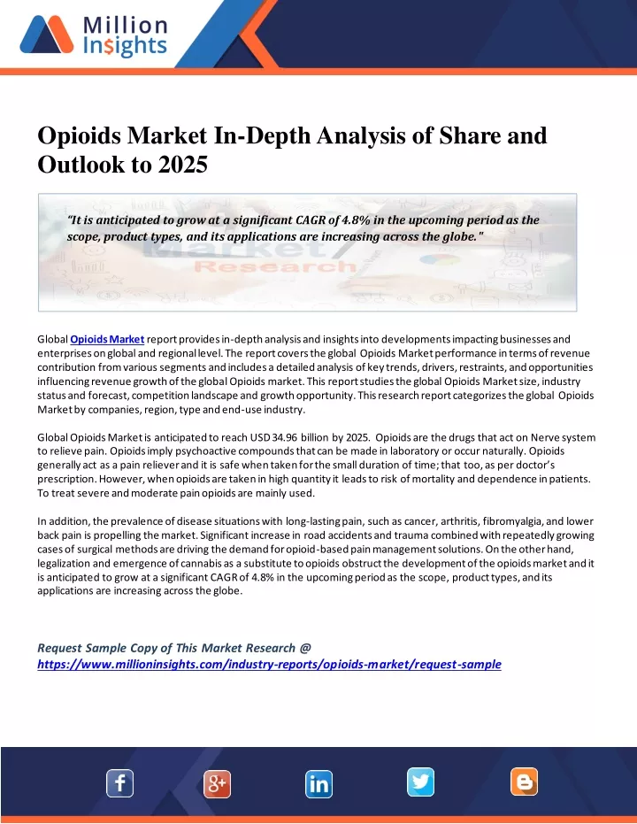 opioids market in depth analysis of share