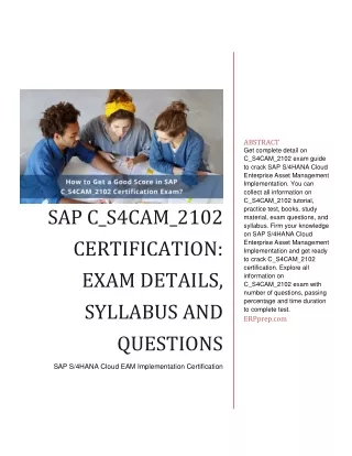 abstract get complete detail on c s4cam 2102 exam