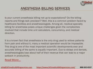 anesthesia billing services
