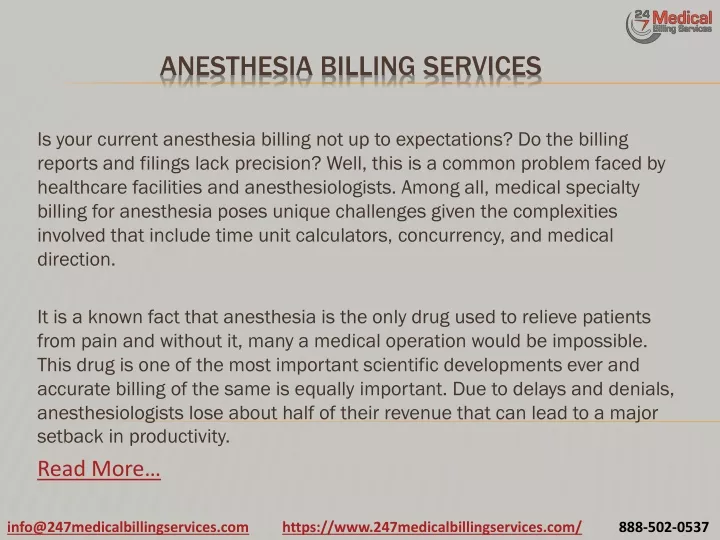 anesthesia billing services