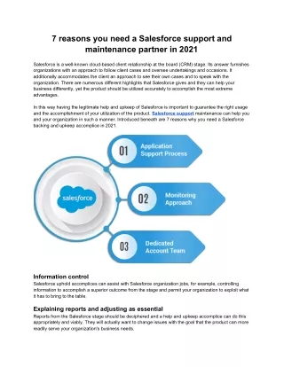 7 reasons you need a salesforce support