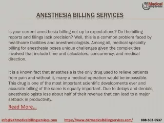 anesthesia billing services