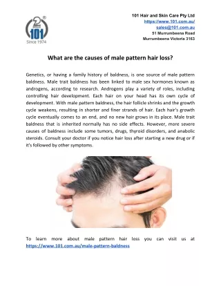 What are the causes of male pattern hair loss?