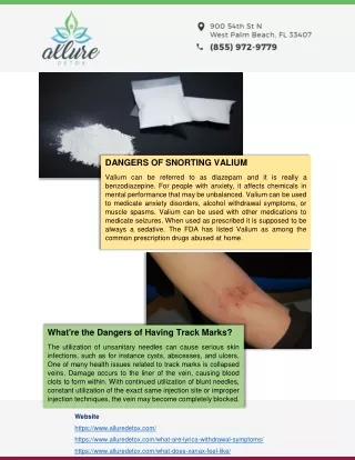 dangers of snorting valium