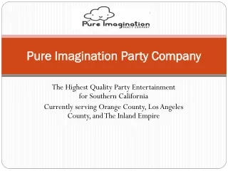 Characters for Hire | The Pure Imagination Party Company