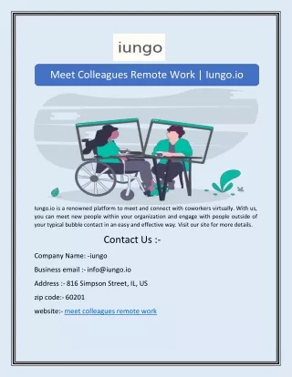 Meet Colleagues Remote Work | Iungo.io