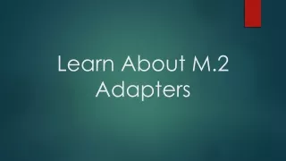 Learn About M.2 Adapters