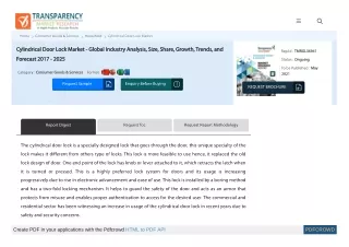 Cylindrical Door Lock Market Market Data, Industry Analysis, Size,Share 2017-2025