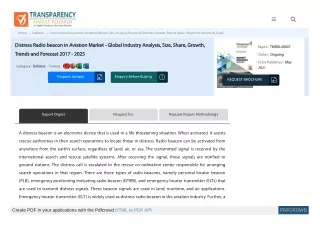 Distress Radio beacon in Aviation Market Size In Terms Of Volume And Value 2018-2026