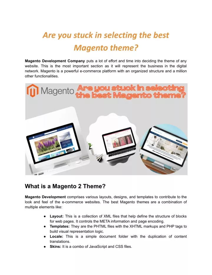 are you stuck in selecting the best magento theme