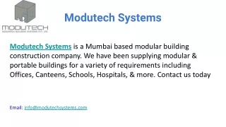 Modular building construction and manufactureres in Mumbai