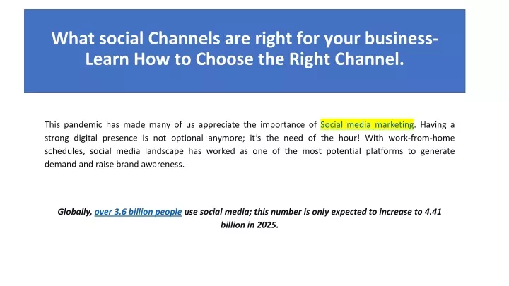 what social channels are right for your business learn how to choose the right channel