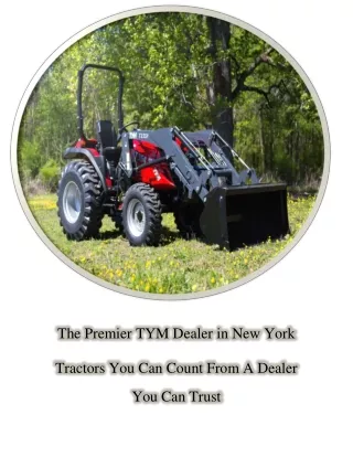 The Premier TYM Tractors  Dealer in New York