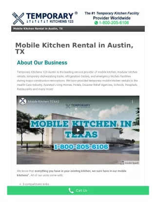 Mobile Kitchen Rental in Austin Texas