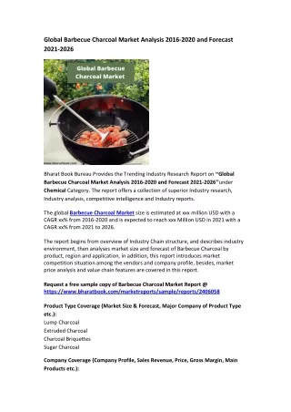 global barbecue charcoal market analysis 2016