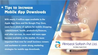 Tips to Increase Mobile App Downloads