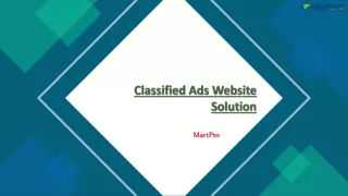 classified ads website solution