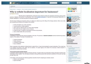 Why is website localization important for businesses?