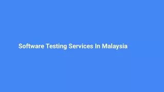 Software Testing Companies in Malaysia
