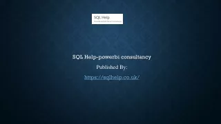 sql help powerbi consultancy published by https sqlhelp co uk