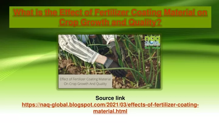 what is the effect of fertilizer coating material
