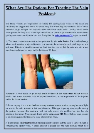 what are the options for treating the vein