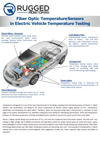fiber optic temperature sensors in electric vehicle temperature testing