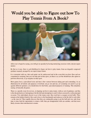 become an elite tennis player in 10 years of play
